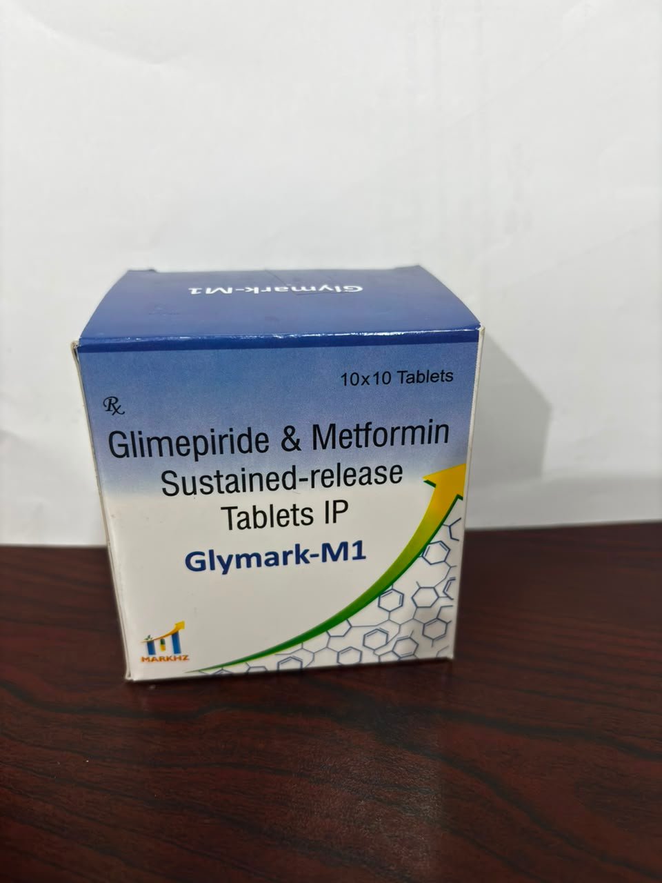 Glymark-M1 — Glimepiride 1 mg + Metformin 500 mg (SR) pack shot