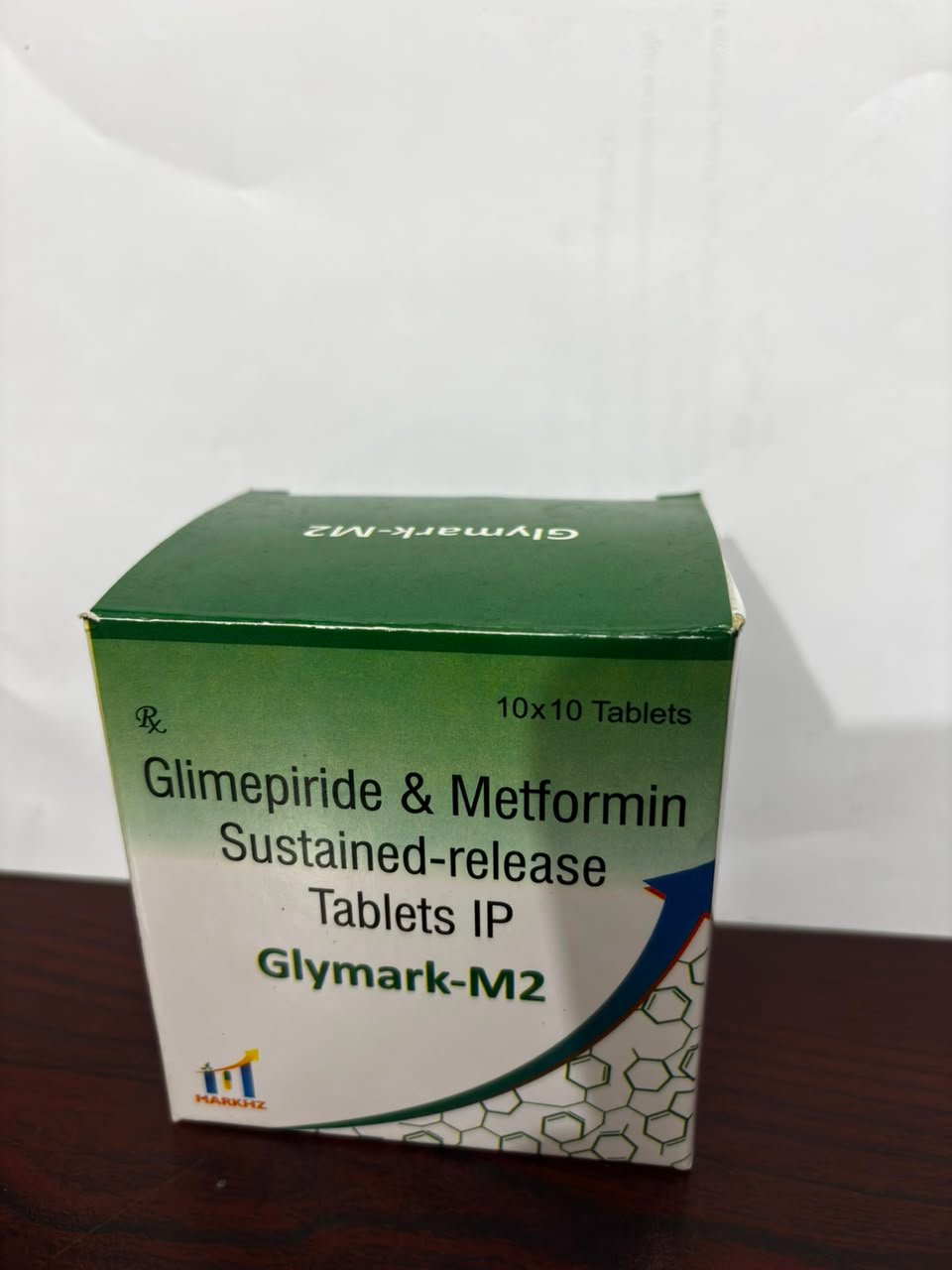 Glymark-M2 — Glimepiride 2 mg + Metformin 500 mg (SR) pack shot